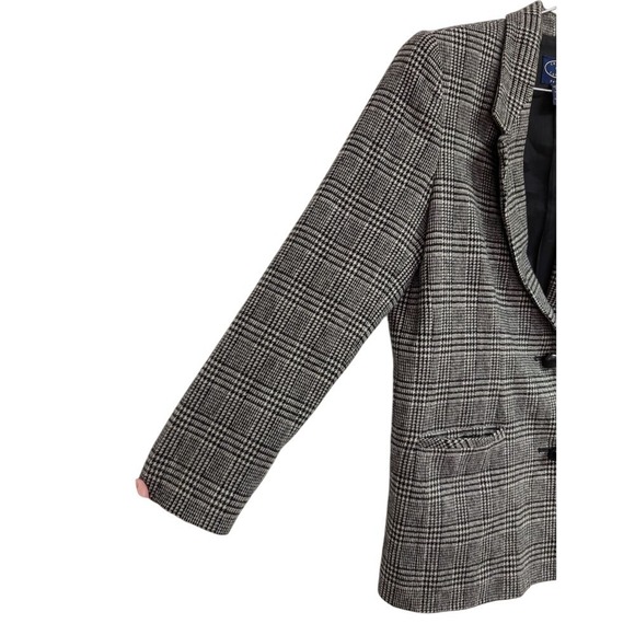 Chelsea Campbell Glen Plaid Blazer Eclectic Grandpa Preppy Wool Corpcore 10P - Picture 7 of 10